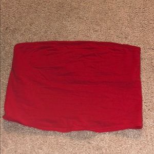 Red Bandeau Top